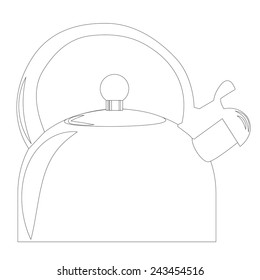 pop art kettle, illustration in vector format
