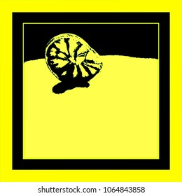 pop art lemon with shadow