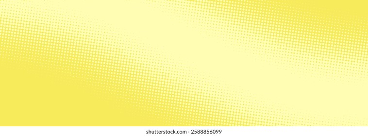 Pop art lemon yellow background with halftone patterns in comic book style, vector illustration EPS10