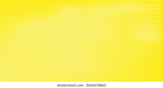 Pop art lemon yellow background with halftone patterns in comic book style, vector illustration