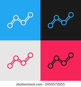 Pop art line Graph, schedule, chart, diagram, infographic, pie graph icon isolated on color background. Vector - Powered by Shutterstock - Get 15% off with code: PIKWIZARD15