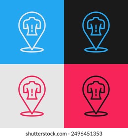 Pop art line Massage icon isolated on color background. Relaxing, leisure.  Vector