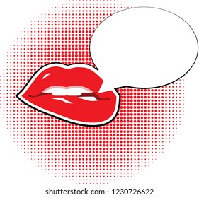pop art lips 