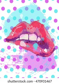 Pop art lips.