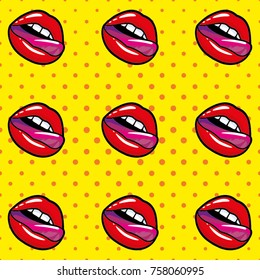 pop art lips