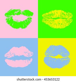 pop art lips, fashion