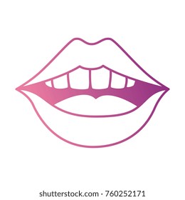 pop art lips icon