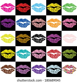 pop art lips poster