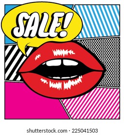 Pop Art Lips - Sale