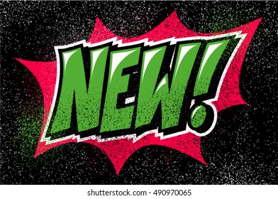 Pop art logo. Comics style. Vector isolated