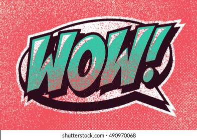 Pop art logo. Comics style. Vector isolated