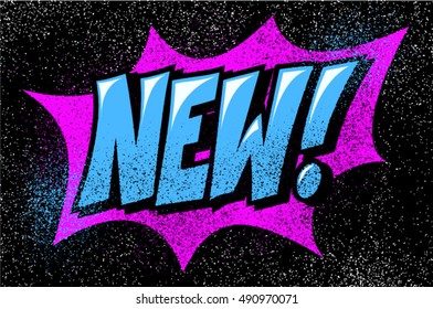 Pop art logo. Comics style. Vector isolated