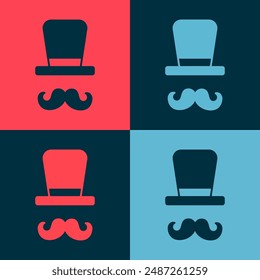 Pop art Magician icon isolated on color background.  Vector