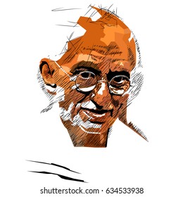 Pop Art Of  Mahatma Gandhi, Gandhi Was The Leader Of The Indian Independence Movement In British-ruled India. 