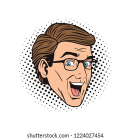 cara de hombre de arte pop