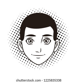 pop art man face