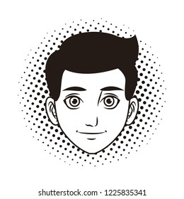 pop art man face