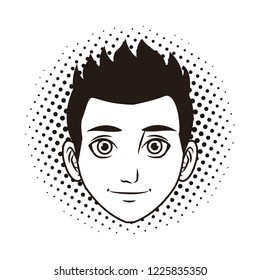 pop art man face
