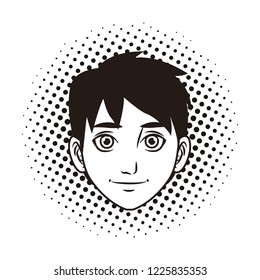 pop art man face