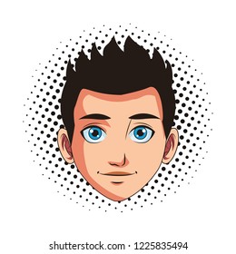 pop art man face