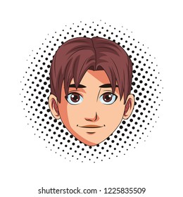 pop art man face