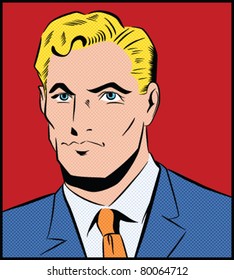 Pop Art Man - Separate dot and solid color layers