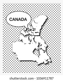 Pop art map of canada