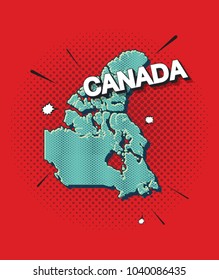 Pop art map of canada
