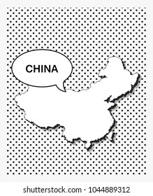 Pop art map of china