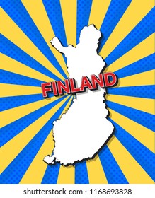 Pop art map of finland