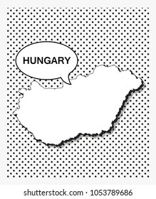 Pop art map of hungary