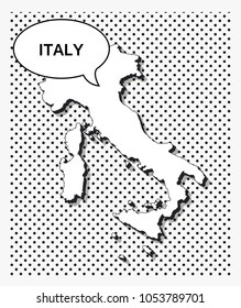 Pop art map of italy