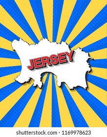 Pop art map of jersey