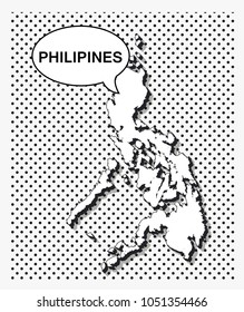 Pop art map of philippines