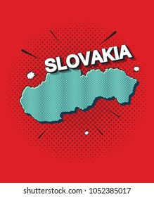 Pop art map of slovakia