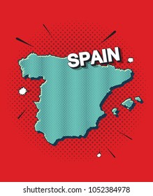 Pop art map of spain