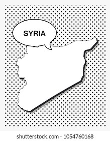 Pop art map of syria