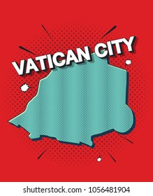 Pop art map of Vatican City
