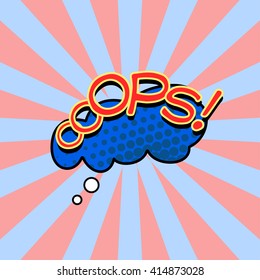 Pop art message Ops!