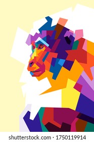 Pop art monkey illustration. Creative animals art