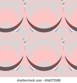 Pop art mosaic seamless pattern in pastel pinky colors. 