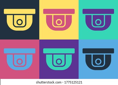 Pop art Motion sensor icon isolated on color background.  Vector Illustration
