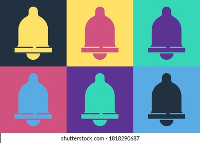 Icono del sensor Pop art Motion aislado en el fondo del color.  Vector