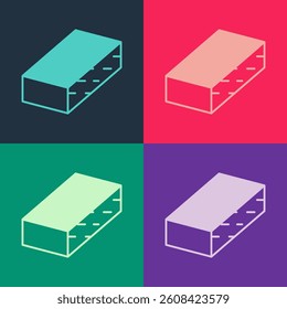Pop art Nail file icon isolated on color background. Manicure tool.  Vector