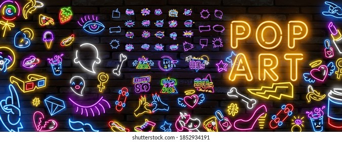 Pop art neon light
