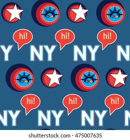 pop art New York pattern