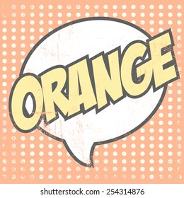 pop art orange, illustration in vector format