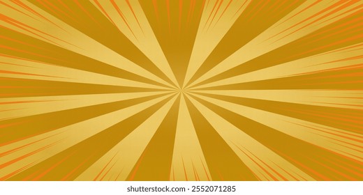 Pop art orange and yellow background, Manga style radiant background.