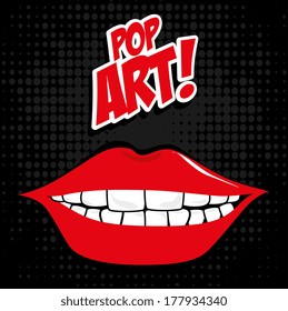 pop art   over black   background vector illustration
