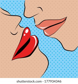 pop art   over  blue  background vector illustration